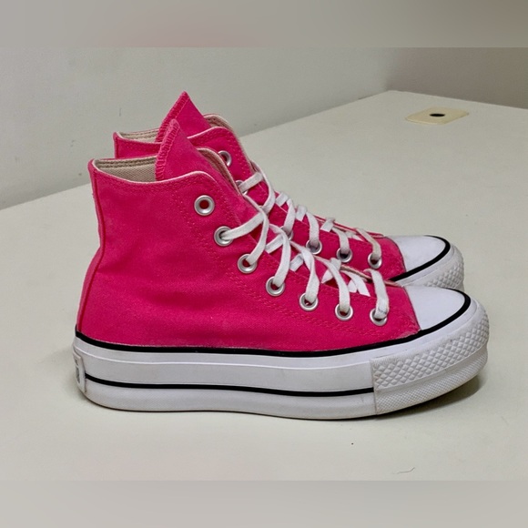 Women’s 5 Converse Chuck Taylor High Top Double Stacked Platform Sneakers Shoes - Picture 16 of 16